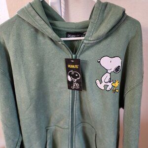 Snoopy Woodstock Hoodie Peanuts Men's MEDIUM Brand NEW with Tags NWT Full Zip
